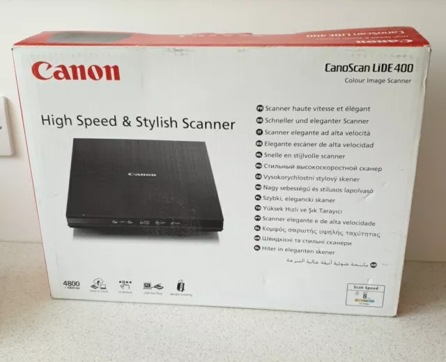 Canon CanoScan LiDE 400 A4 Colour Flatbed USB Document Scanner Black Home Office