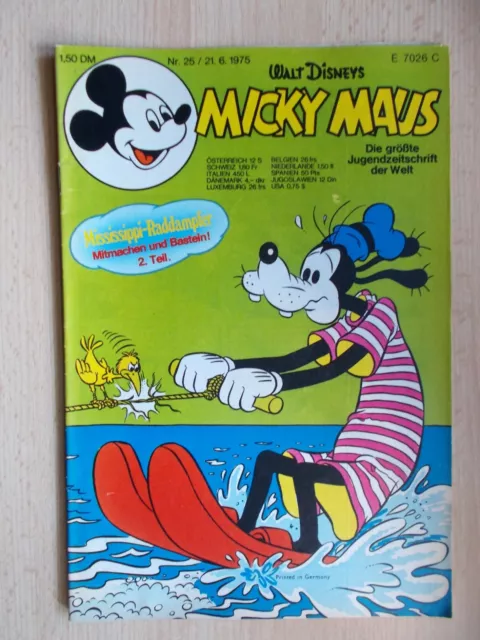 Comics, Hefte, MICKY MAUS, Band Nr. 25/1975 , ohne Beilage, Walt Disney, Ehapa