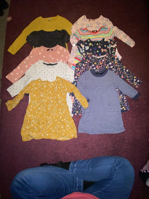 Girls Clothes Bundle Age 3-4 Years Dresses x 10