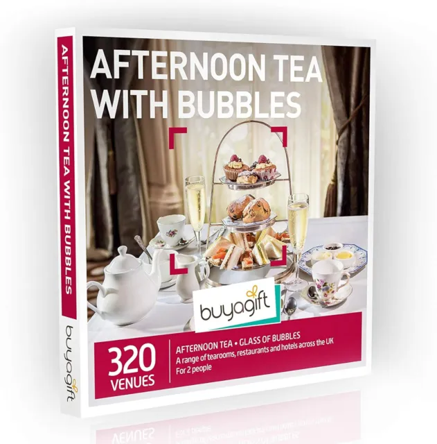 Buyagift Tea & Bubbles Box: 320 Traditional Afternoon Teas with Fizz