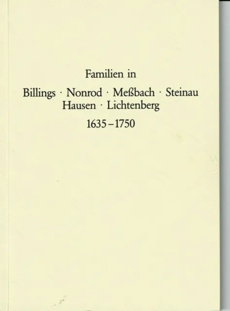 Familien Billings Nonrod MeRbach Steinau Hausen Lichtenberg-1635-1750-Genealogy