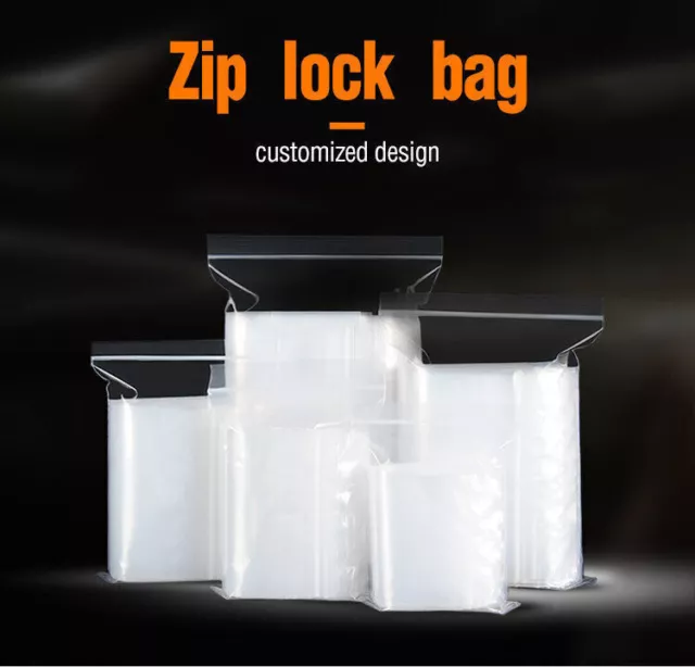 HEAVY DUTY 4 Mil Clear Zip Seal Bags Reclosable Top Lock Plastic Jewelry 4Mil 2