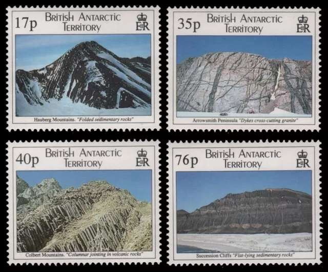 BAT / Brit. Antarktis 1995 - Mi-Nr. 241-244 ** - MNH - Berge / Mountains