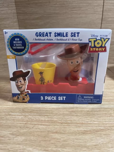 Juego de portacepillos de dientes Disney Toy Story 4 Woody-Bopeep taza enjuague gran sonrisa conjunto