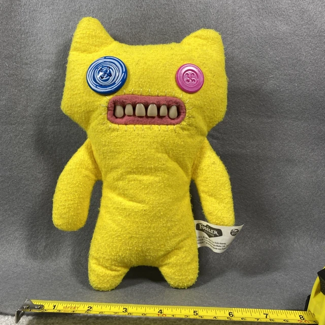 OFFICIAL FUGGLER ANNOYED Alien Plush Monster Bright Yellow Button Eye ...