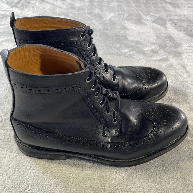 POLO RALPH LAUREN Brogue Chukka Boots Nickson Mens 9 Black Leather ...