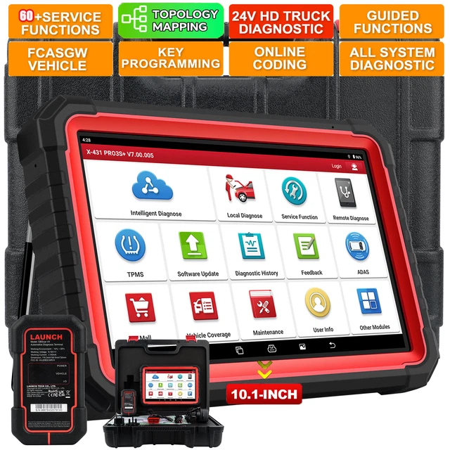 LAUNCH X431 PRO3S+ V5.0 OBD2 KFZ Diagnosegerät Scanner CAN FD DoIP Für ...