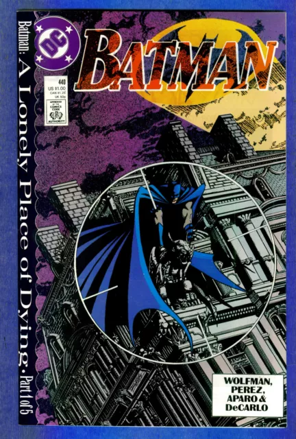 BATMAN  # 440  - - DC 1989  (vf-)  A Lonely Place Of Dying Part 1 of 5