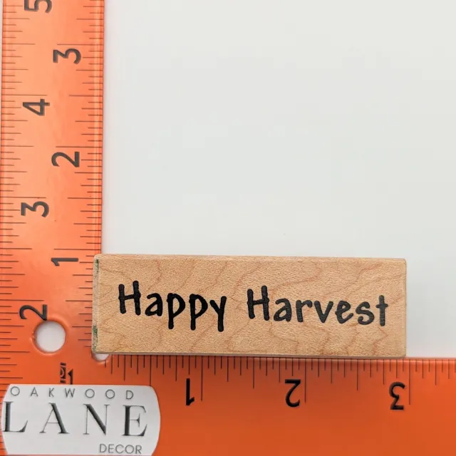 Great Impressions Happy Harvest Sentiment Fall Garden Farmhouse Rubber Stamp