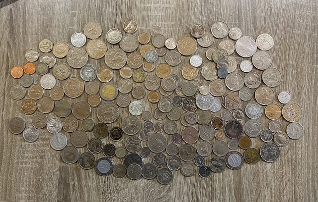 Lot Monnaie Étrangère Nickel 767 gr Bronze … Centimes Francs Anglaise Europe