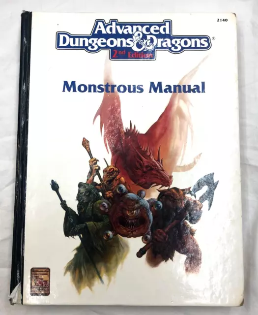 AD&D 2nd Edition Monstrous Manual (French) TSR RPG Book #2140