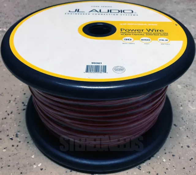 New Jl Audio Xd-Rpw30A-250 30A 8 Gauge Car Power Wire Red Bulk Spool 250 Ft Pvc