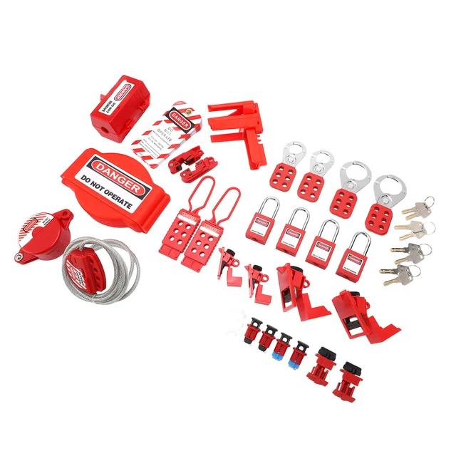Kit tagout blocco elettrico blocco circuito resistente alle alte temperature Regno Unito