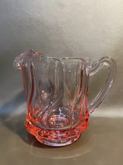 Fostoria Glass Jamestown Pink Swirl 7 1/2" - 40 OZ Pitcher SELENIUM GLASS