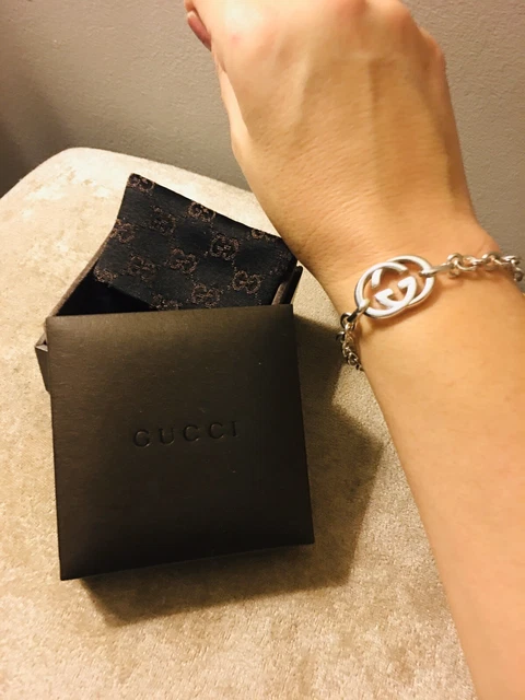 Gucci britt silver double g bracelet clearance