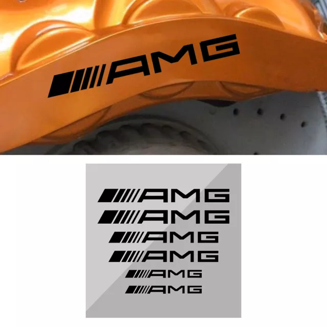 6stk AMG Bremssattel Aufkleber Hitzebeständig Sticker Bremse Für Mercedes Benz