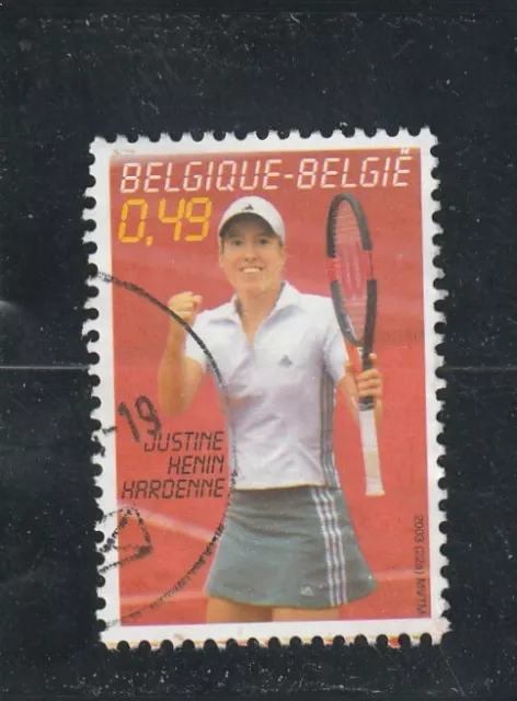 L5366 BELGIQUE  TIMBRE N° Y&T 3214 de 2003 " Justine Henin Hardenne  " Oblitéré