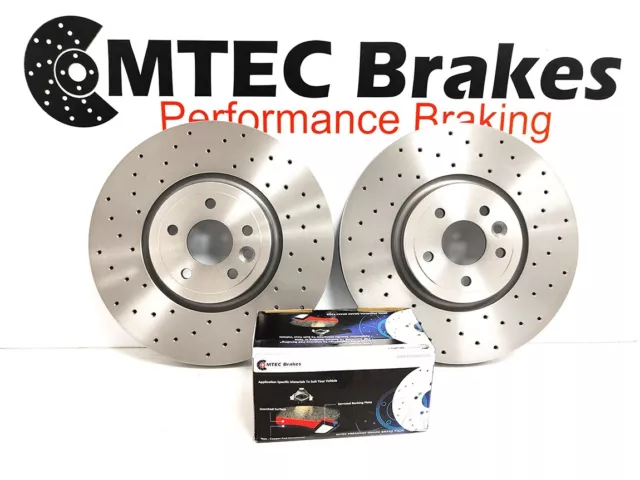 FRONT DRILLED BRAKE DISCS & PADS for JAGUAR XF X260 2.0 3.0 3.0 D 3.0 S 350MM