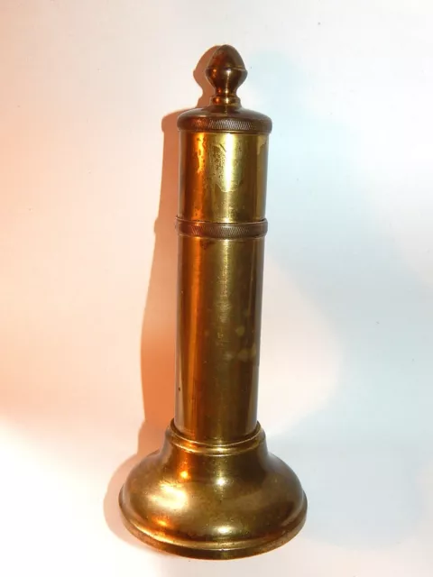 Selten! Antikes Messing Benzin Tisch - Feuerzeug um 1910