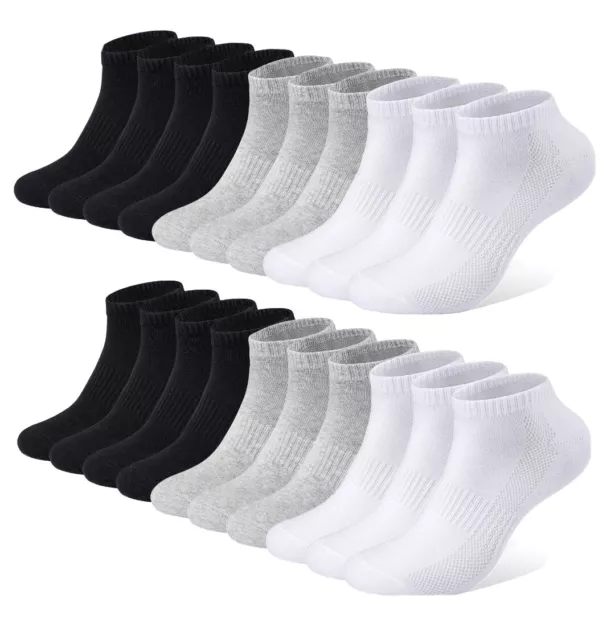 12 Paar Sneaker Socken Füßlinge Freizeit Sport Kurz Baumwolle Herren Damen