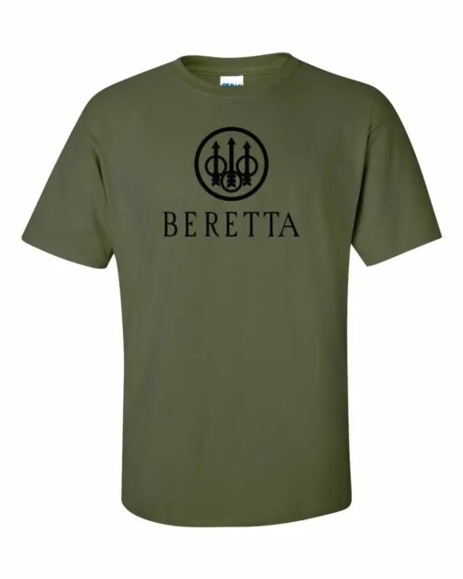 Beretta Black Logo T-Shirt 2nd Amendment Pro Gun Brand Firearms Rifle Pistol New