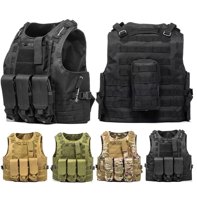Multifunktionale Paintball Weste Mit MOLLE System - Leicht & Verstellbar Für Outdoor, Airsoft Und Jagd
