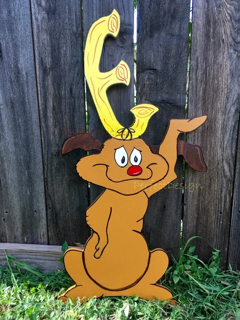MAX The Merry Reindeer Dog CHRISTMAS Tangled Grinch Inspired Yard Art Decoration