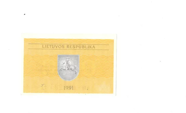 0,2 Talona Litauen Gelschein banknote Lithuania