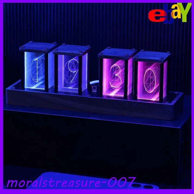 Led Table Clock Rgb RGB DIY WOOD Table Clock WiFi Timing LED Tube Full Color (D) EUR 68,51 ...