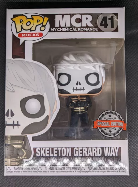 Pop Rocks My Chemical Romance Skeleton Gerard Way 41 Exclusive Funko Pop Vinyl