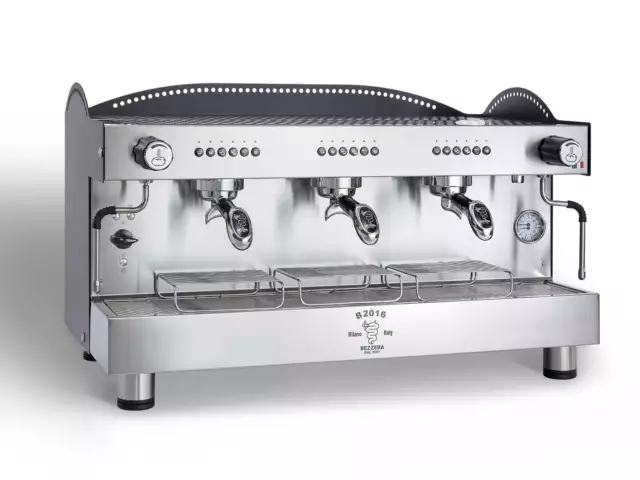 Bezzera 3L Black 3-Group Professional Espresso Machine BZB2016B3DE GRS-BZB2016B3