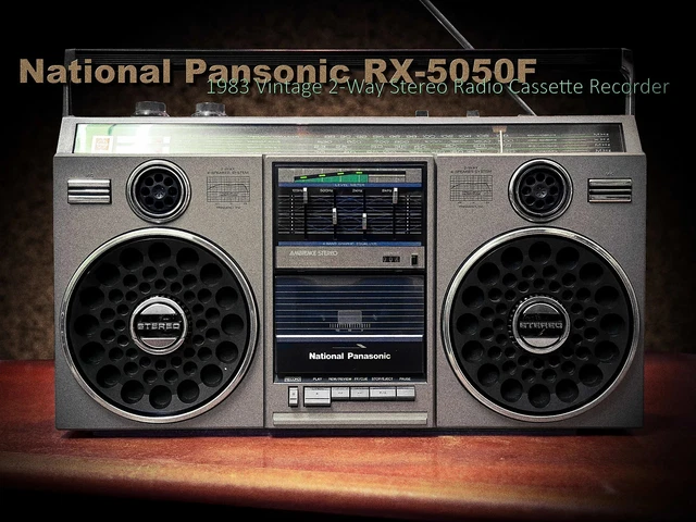 NATIONAL PANASONIC RX-5050F 🌈RaRe🌈 Vintage Stereo Cassette Radio ...