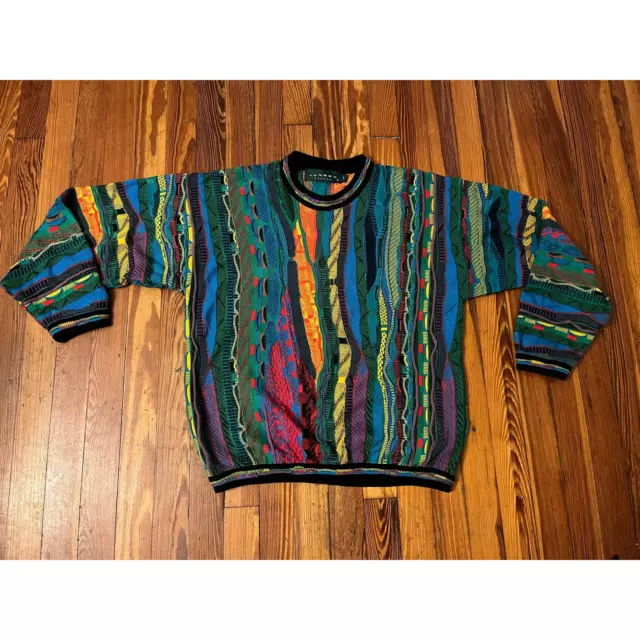 Tundra Canada VTG 90s Cosby Coogi-Style Multicolor Sweater Size Small