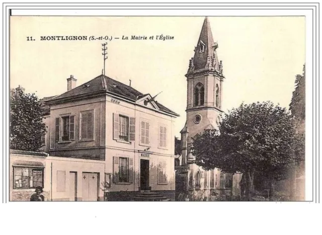95.Montlignon.la Mairie Et L'eglise.