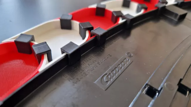 Randstreifen / Curbs 8mm für Carrera Ninco Scalextric Slottrack + Ein-Auslauf 2