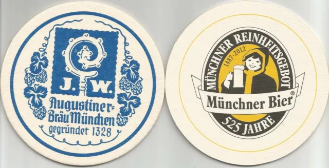 Augustiner-Bräu, München - Bierdeckel "525 Jahre Münchner Reinheitsgebot" 2012