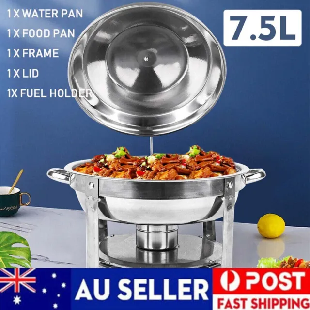 7.5L Chafing Dish Set Bain Marie Buffet Servers Food Warmer Heater with Lid