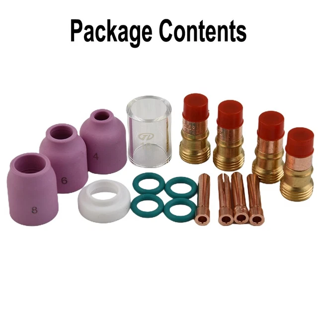 Lot De 10 Tasses Céramiques Pour Objectif Gaz TIG 54N15 (#7, 7/16) - Compatible Torches WP 17, 18, 26