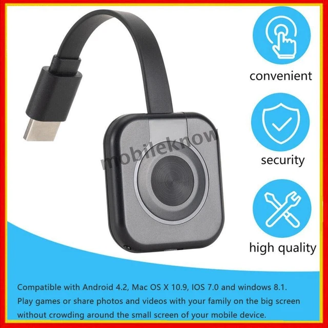 Wifi Wireless 1080P HDMI Mirror Screen Display Adapter Home TV Miracast Dongle