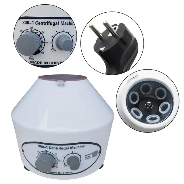ELECTRIC CENTRIFUGE MACHINE Lab Laboratory Medical 4000RPM with 6x20ml ...