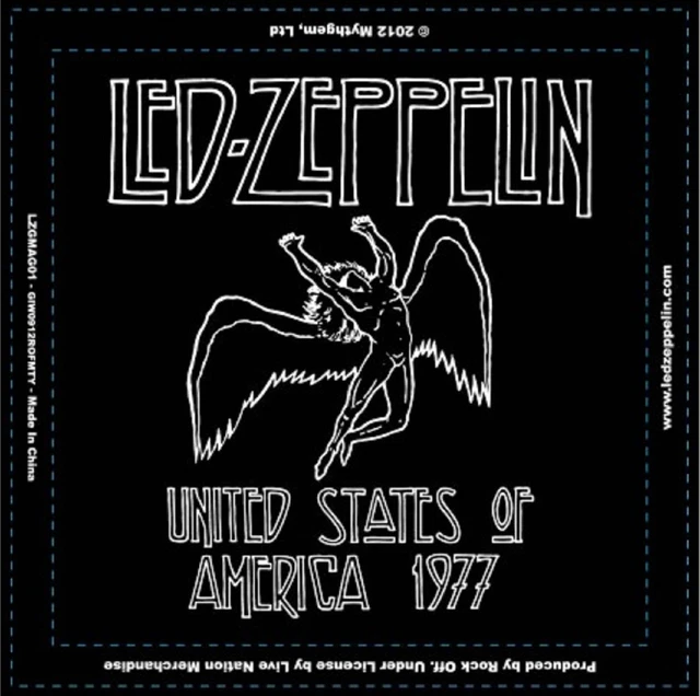 Magnete Frigorifero Led Zeppelin 1977 USA Tour nuovo Ufficiale 76mm x 76mm