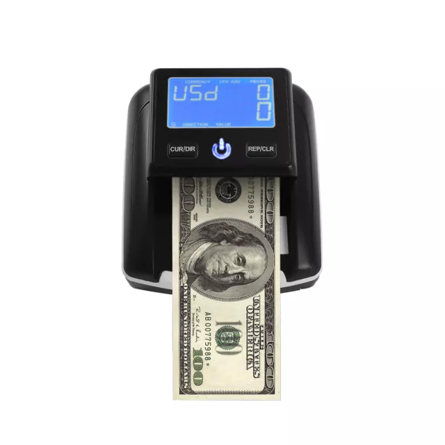 Automatic Cash Currency Money Counter Machine Counterfeit Bill Detector UV MG IR