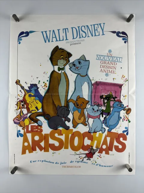 ARISTOCATS Movie Poster (VeryFine) French 1970 15.5x20 Walt Disney 22708