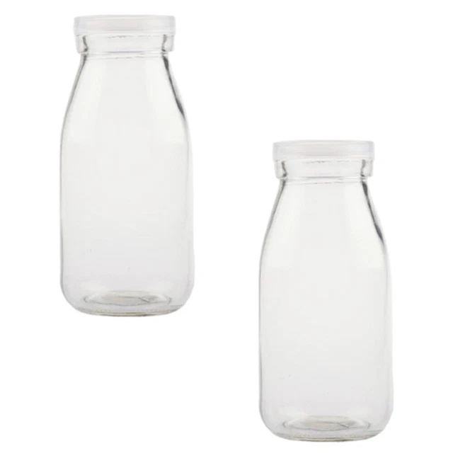 2 piezas frasco de leche fresca de plástico vasos perfectos vasos enlatados