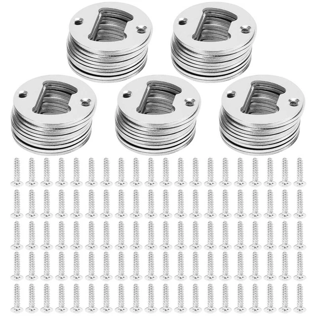 Bottle Opener Part with Countersunk Holes Round Metal Strong Polished6123