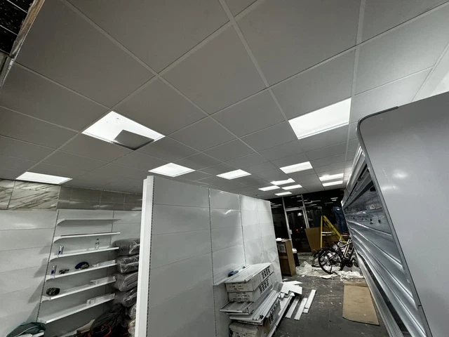Vinyl Suspended Ceiling Tiles - Easy Clean 600 x 600 Kitchens & Bathrooms