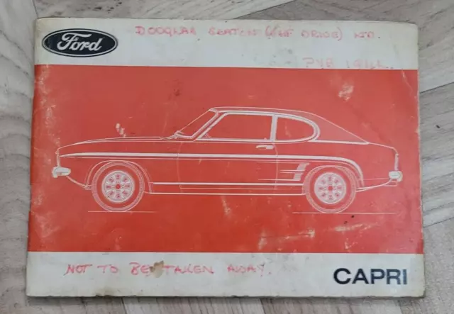 Ford Capri Mk1 Owner Handbook