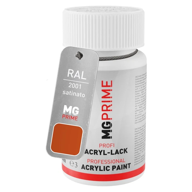 RAL 2001 Rotorange satinato Stilo di ritocco da 50 ml ad asciugatura rapida