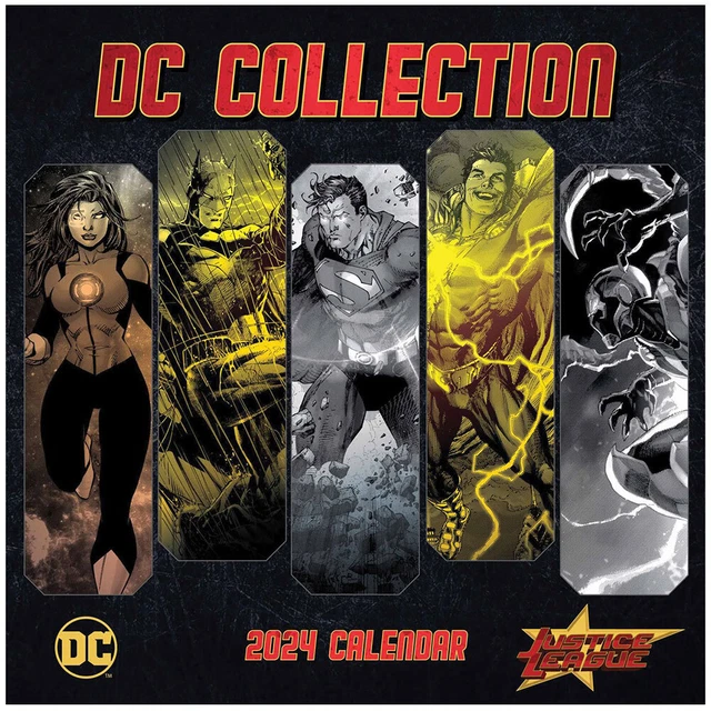 DC COMICS SQUARE Calendar 2024 Brand New Official Merchandise £11.95