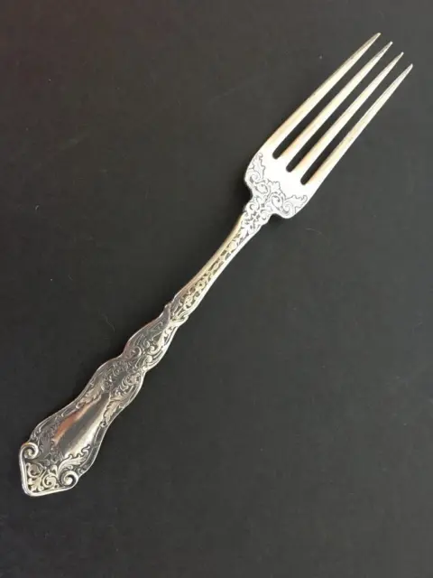 VINTAGE WM ROGERS & SON AA - SILVER-PLATE ALHAMBRA FORK, Pat. July 1907